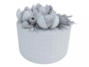 Violet Fig Cake 3D Model