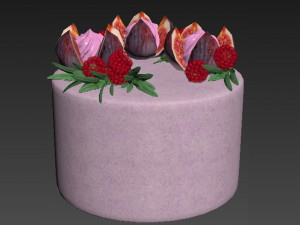 Violet Fig Cake 3D Model