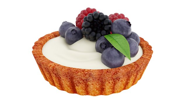 Berry Mini Tart Modelo 3D .c4d .max .obj .3ds .fbx .stl .blend 