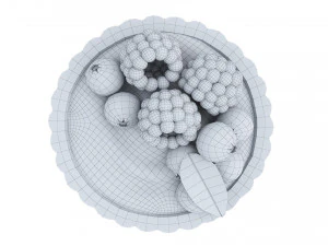 Mini tarta jagodowa Model 3D