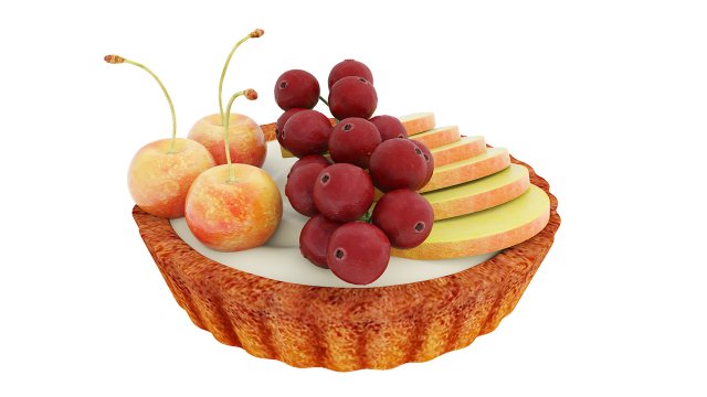 Fruit Berry Mini Tart Modèle 3D .c4d .max .obj .3ds .fbx .stl .blend 