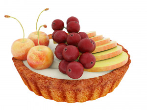 Fruit Berry Mini Tart 3D Model