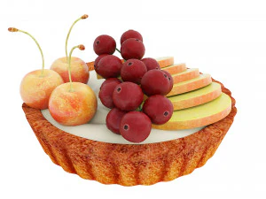 Obst-Beeren-Mini-Tarte 3D Modell