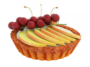 Fruit Berry Mini Tart 3D Model