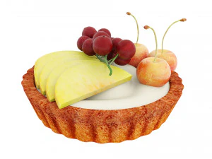 Fruit Berry Mini Tart 3D Model