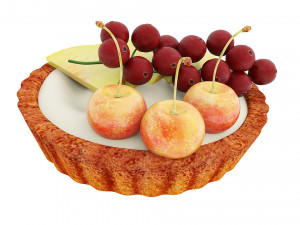 Fruit Berry Mini Tart Modèle 3D