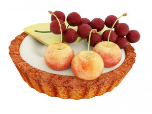 Fruit Berry Mini Tart 3D Model