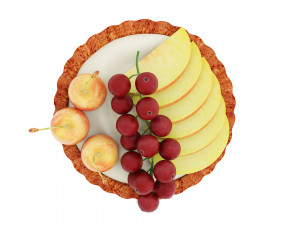 Fruit Berry Mini Tart Modèle 3D