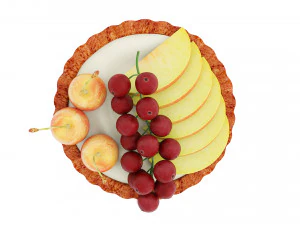 Fruit Berry Mini Tart 3D Model