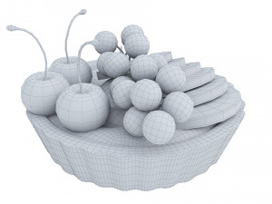 Fruit Berry Mini Tart Modèle 3D