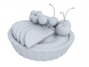 Fruit Berry Mini Tart 3D Model