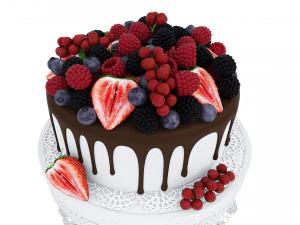 Ciasto Jagodowe Model 3D