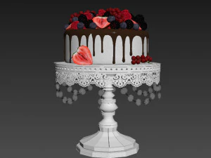 Ciasto Jagodowe Model 3D