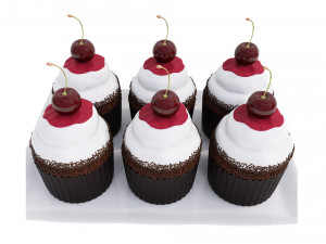 Cherry Chocolate Cupcakes 3D 모델