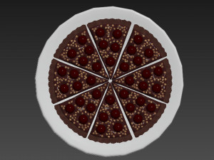 Cherry Chocolate Tart 3Dモデル