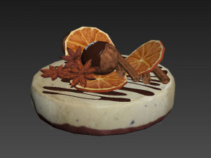 Cake With Dried Orange and Anise 3D Model