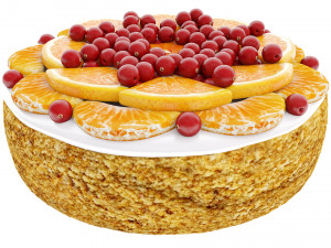 Orange Cake Collection 6 3D Model