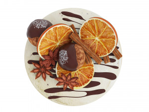 Orange Cake Collection 6 3D Model