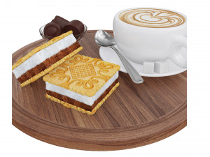 Coffee and Sandwich Cookies 3D Modell