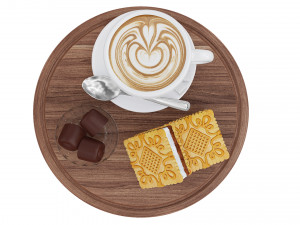 Coffee and Sandwich Cookies 3D Modell