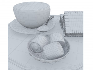 Coffee and Sandwich Cookies 3D Modell