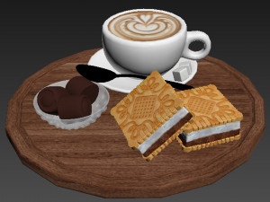 Coffee and Sandwich Cookies 3D Modell