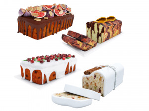Fruit berry cake collection 4 3D 模型