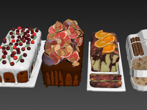 Fruit berry cake collection 4 3Dモデル