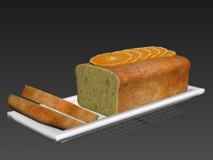 Cake With Orange Slices 3D Модель
