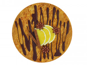 Honey Cake With Chocolate Modello 3D