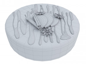 Honey Cake With Chocolate Modello 3D
