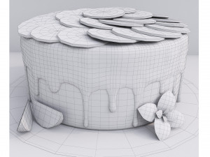 Orange Chocolate Cake Modelo 3D