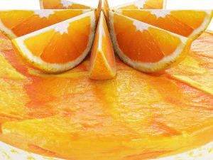 Orange Cake With Jelly 3D Model