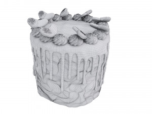Orange Cake With Tangerines and Chocolate Model 3D