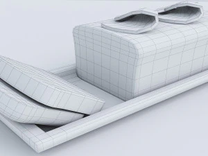 Orange Marble Cake 3D Model