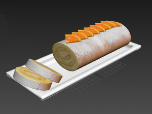 Orange Roll Cake Modelo 3D