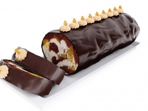 Orange Roll Cake With Chocolate 3D-Modell