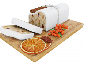 Christmas Raisin Cake 3D 模型