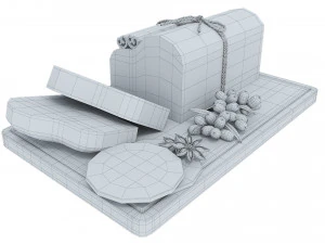 Christmas Raisin Cake 3D Model