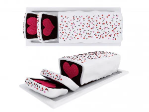 Шоколадний торт з сердечком 3D Модель