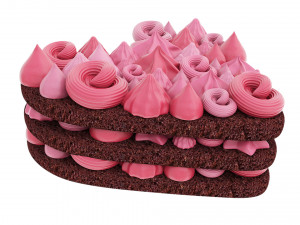 Heart-Shaped Chocolate Cake 3D-Modell