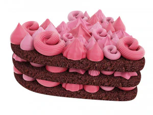 Heart-Shaped Chocolate Cake 3D Model
