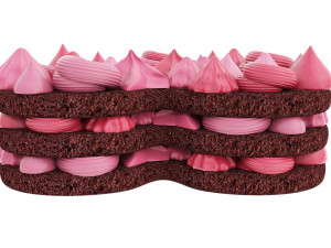 Heart-Shaped Chocolate Cake 3D-Modell