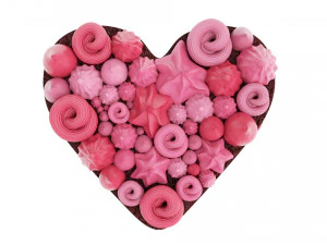 Heart-Shaped Chocolate Cake 3D Model