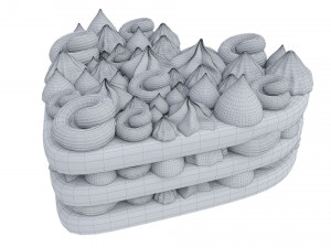 Heart-Shaped Chocolate Cake 3D-Modell
