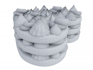 Heart-Shaped Chocolate Cake 3D-Modell