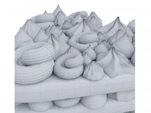 Heart-Shaped Chocolate Cake 3D Model