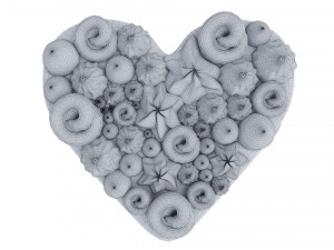 Heart-Shaped Chocolate Cake 3D-Modell
