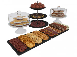 Chocolate e Biscoitos Modelo 3D