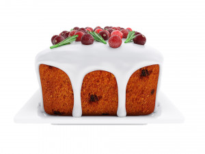 Cranberry Loaf Cake 3D 모델